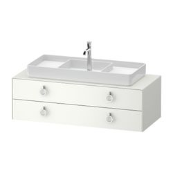 Duravit White Tulip Konsolenwaschtischunterbau wandh. 550x1300x408mm Weiß SDM,... DURAVIT-WT4992M36360010 4063382931917 (Abb. 1)