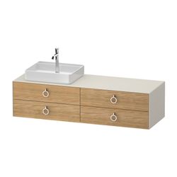 Duravit White Tulip Konsolen-WTU wandh 550x1600x408mm L/M mit KSP Eiche Natur ... DURAVIT-WT4995LH5390010 4063382932327 (Abb. 1)