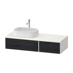 Duravit Zencha Konsolen-WTU wandh 550x1300x281mm Eiche Mattschwarz/Weiß SM Dek... DURAVIT-ZE4816016840000 4063382830982 (Abb. 1)