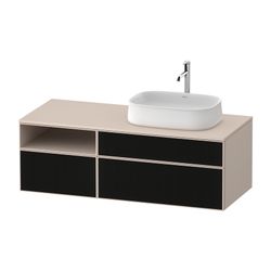 Duravit Zencha Konsolen-WTU wandh 550x1300x442mm Schwarz LSR/Taupe SM Glas/Dek... DURAVIT-ZE4829063830000 4063382834560 (Abb. 1)