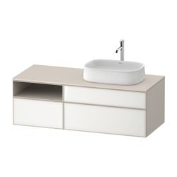 Duravit Zencha Konsolen-WTU wandh 550x1300x442mm Weiß/Taupe SM Glas/Dekor mit ... DURAVIT-ZE4829064830000 4063382834515 (Abb. 1)