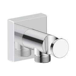 Duravit Wandanschlussbogen 55x102mm, Eckig, Chrom Hochglanz, Rosette eckig, Rückf... DURAVIT-UV0630010010 4063382938176 (Abb. 1)