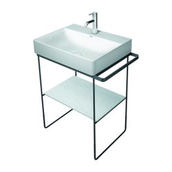 Duravit DuraSquare Metallkonsole 451x665x740-790mm variabel, Mattschwarz, bodensteh... DURAVIT-0031014600 4053424418216 (Abb. 1)