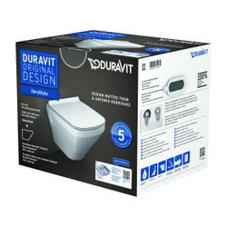 Duravit DuraStyle WC-Set wandh. Wand-WC, WC-Sitz, Weiß Hochglanz, Spülrand rimless,... DURAVIT-45710900A1 4053424392134 (Abb. 1)