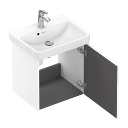 Duravit No.1 Waschtischunterbau wandhängend 386x440x478mm R Mattweiß, Folie/Ko... DURAVIT-N14267R18180000 4063382802064 (Abb. 1)
