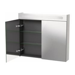 Duravit No.1 Spiegelschrank Wandmontage 148x800x700mm, Weiß, 2 Türen L/R, 2 Gl... DURAVIT-N17921000000000 4063382219756 (Abb. 1)