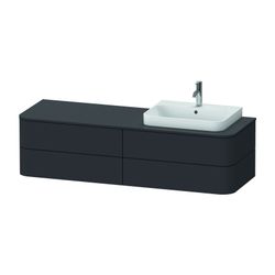 Duravit Happy D.2 Konsolenwaschtischunterbau wandhäng. 550x1600x408mm R, Graphit S... DURAVIT-HP4973R8080 4053424869872 (Abb. 1)