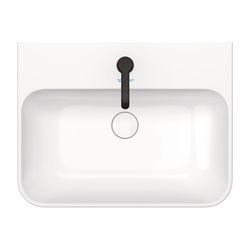 Duravit Happy D.2 Plus Aufsatzbecken 600mm, Weiß, WonderGliss, Rechteckig, mit HLB... DURAVIT-23606061001 4053424897004 (Abb. 1)
