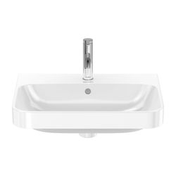 Duravit Happy D.2 Plus Aufsatzbecken 600mm, Weiß Hochglanz, WonderGliss, rechtecki... DURAVIT-23606000001 4053424896939 (Abb. 1)