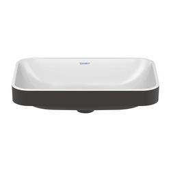 Duravit Happy D.2 Plus Aufsatzbecken 600mm, Weiß Hochglanz/Anthrazit Matt, WonderG... DURAVIT-23596061001 4053424896823 (Abb. 1)