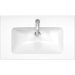 Duravit ME by Starck Waschtisch 490x830x180mm, Weiß Hochglanz, Rechteckig, 1 Waschp... DURAVIT-2336830000 4021534966538 (Abb. 1)