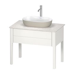 Duravit Luv Aufsatzbecken 600mm Weiß Hochglanz/Grau Seidenmatt, WonderGliss, DuraC... DURAVIT-03796023001 4053424442341 (Abb. 1)