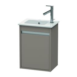 Duravit Ketho Waschtischunterbau wandh. 285x400x550mm L, Basalt Matt, Griffleiste ... DURAVIT-KT6417L4343 4053424449555 (Abb. 1)