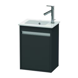 Duravit Ketho Waschtischunterbau wandh. 285x400x550mm L, Graphit Matt, Griffleiste... DURAVIT-KT6417L4949 4053424449579 (Abb. 1)