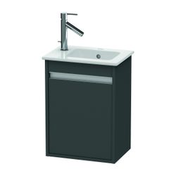 Duravit Ketho Waschtischunterbau wandh. 285x400x550mm, R Graphit Matt, Griffleiste... DURAVIT-KT6417R4949 4053424449685 (Abb. 1)
