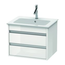 Duravit Ketho Waschtischunterbau wandhäng. 475x600x480mm, Weiß Hochglanz, Grifflei... DURAVIT-KT642802222 4053424450384 (Abb. 1)