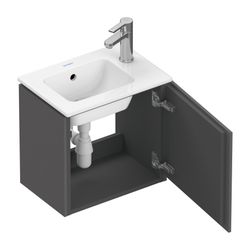 Duravit L-Cube Waschtischunterbau wandh. 294x420x400mm, R, Graphit Matt, Grifflos,... DURAVIT-LC6272R4949 4053424109138 (Abb. 1)