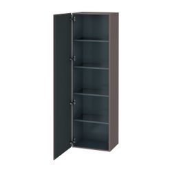 Duravit L-Cube Hochschrank Echtholzfurnier 363x500x1760mm, Basalt Matt, 1 Tür L, G... DURAVIT-LC1181L4343 4053424302089 (Abb. 1)