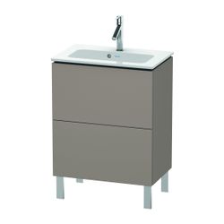 Duravit L-Cube Waschtischunterbau bodenstehend 391x620x704mm Basalt Matt/ Grifflos... DURAVIT-LC667304343 4053424452562 (Abb. 1)