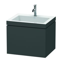 Duravit L-Cube Waschtisch-Set C-bonded wh Dekor, 480x600x500mm Graphit Matt, Griff... DURAVIT-LC6916O4949 4053424498966 (Abb. 1)