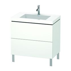 Duravit L-Cube Waschtisch-Set C-bonded bodenst. Echtholzfurnier, 480x800x698mm Mat... DURAVIT-LC6937O1818 4053424417226 (Abb. 1)