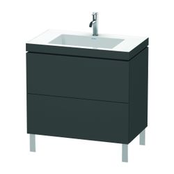 Duravit L-Cube Waschtisch-Set C-bonded bodenst. Echtholzfurnier, 480x800x698mm, We... DURAVIT-LC6937O8484 4067116014495 (Abb. 1)