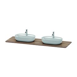 Duravit Luv Massivholzkonsole 595x1783x25mm, 2 Ausschnitte/Waschplätze, Amerikanis... DURAVIT-LU9462B7777 4053424465920 (Abb. 1)