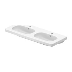 Duravit D-Code Doppelwaschtisch 490x1200x180mm, Weiß Hochglanz, Rechteckig, 2Wasch... DURAVIT-03481200002 4021534853357 (Abb. 1)