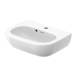 Duravit D-Code Handwaschbecken 340x450x145mm, Weiß Hochglanz, Rechteckig,1 Waschpla... DURAVIT-0705450000 4021534344091 (Abb. 1)