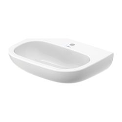 Duravit D-Code Waschtisch 460x600x175mm wandhäng., Weiß Hochglanz, Halbrund, 1 Wasc... DURAVIT-2311600000 4021534638916 (Abb. 1)