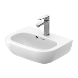 Duravit D-Code Handwaschbecken 340x450x145mm, Weiß Hochglanz, Rechteckig,1 Waschpla... DURAVIT-0705450000 4021534344091 (Abb. 1)