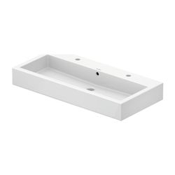 Duravit Vero Waschtisch 470x1000x175mm wandhängend, Weiß Hochglanz, Rechteckig, 2 W... DURAVIT-0454100024 4021534272936 (Abb. 1)