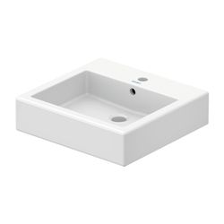 Duravit Vero Waschtisch 470x500x175mm wandhäng., Weiß Hochglanz, Rechteckig, 1 WP m... DURAVIT-0454500000 4021534269301 (Abb. 1)