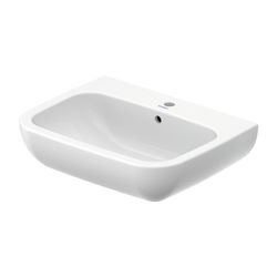 Duravit D-Code Waschtisch 500x650x180mm wandhäng., Weiß Hochglanz, Halbrund, 1 WP m... DURAVIT-2310650000 4021534344046 (Abb. 1)
