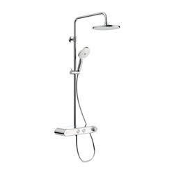 Duravit Shower Systems Duschsystem Chrom, Thermostat, Kopfbrause 230mm, 10,5l/min... DURAVIT-TH4380008005 4067116161304 (Abb. 1)