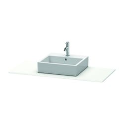 Duravit XSquare Konsole 550x1200x16mm, Mattweiß, ohne Konsolenträger, 1 Ausschnitt... DURAVIT-XS060F01818 4053424567051 (Abb. 1)