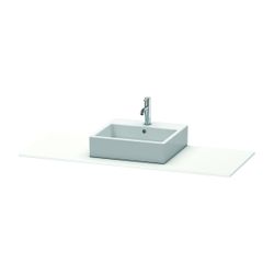 Duravit XSquare Konsole 550x1400x16mm, Mattweiß, ohne Konsolenträger, 1 Ausschnitt... DURAVIT-XS060GM1818 4053424568126 (Abb. 1)