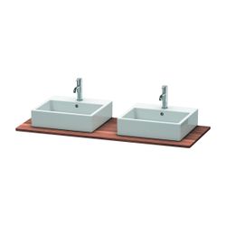 Duravit XSquare Massivholzkonsole 550x1400x20mm, 2 Ausschnitte/Waschplätze, Amerik... DURAVIT-XS064GB7777 4053424569826 (Abb. 1)