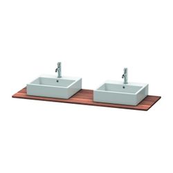 Duravit XSquare Massivholzkonsole 550x1600x20mm, 2 Ausschnitte/Waschplätze, Amerik... DURAVIT-XS064HB7777 4053424569833 (Abb. 1)