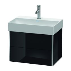 Duravit XSquare Waschtischunterbau wandhäng. 390x584x397mm Compact, Schwarz Hochgl... DURAVIT-XS416704040 4053424526249 (Abb. 1)