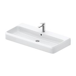 Duravit Qatego Waschtisch 470x1000x150mm wandhäng., Weiß Hochglanz, Rechteckig, 1 W... DURAVIT-2382100027 4067116304947 (Abb. 1)