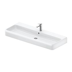 Duravit Qatego Waschtisch 470x1200x150mm wandhäng., Weiß Hochglanz, Rechteckig, Dur... DURAVIT-2382120000 4067116998238 (Abb. 1)