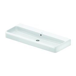 Duravit Qatego Waschtisch 470x1200x150mm wandhäng., Weiß Hochglanz, Rechteckig, Dur... DURAVIT-2382120060 4067116305500 (Abb. 1)