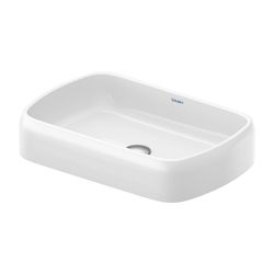 Duravit Qatego Aufsatzbecken 600mm, Weiß Hochglanz, Oval, ohne Überlauf und HLB, Ge... DURAVIT-2384600079 4067116996142 (Abb. 1)