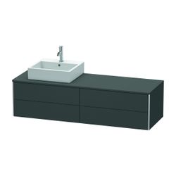 Duravit XSquare Konsolenwaschtischunterbau wandhäng. 548x1600x400mm L, Graphit Mat... DURAVIT-XS4914L4949 4053424559988 (Abb. 1)