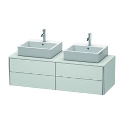 Duravit XSquare Konsolenwaschtischunterbau wandhäng. 548x1400x400mm B, Weiß Seiden... DURAVIT-XS4916B3636 4053424560526 (Abb. 1)