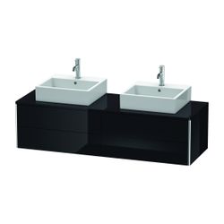 Duravit XSquare Konsolenwaschtischunterbau wandhäng. 548x1600x400mm B, Schwarz Hoc... DURAVIT-XS4917B4040 4053424560991 (Abb. 1)