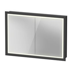 Duravit L-Cube Spiegelschrank Einbau 155x1000x700mm, Graphit, 2 Türen L/R, 2 G... DURAVIT-LC7652049490000 4067116103274 (Abb. 1)