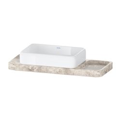 Duravit Qatego Aufsatzbecken mit Konsole 410x1000x200mm, Rechteckig, Geschliffen, D48... DURAVIT-D4800200 4067116314694 (Abb. 1)