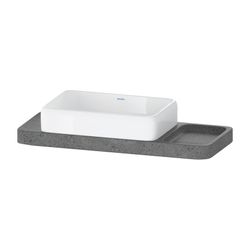 Duravit Qatego Aufsatzbecken mit Konsole 410x1000x200mm, Rechteckig, Geschliffen, D48... DURAVIT-D4800300 4067116314700 (Abb. 1)